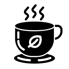 hot tea glyph icon