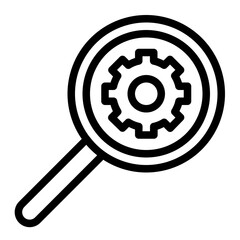 looking for management line icon