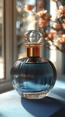 Elegant Perfume Bottle on Windowsill