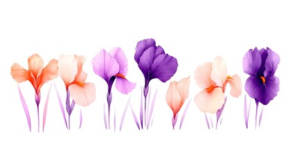 Fototapeta premium Elegant Floral Arrangement with Soft Pastel and Rich Purple Colors