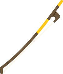 Bow isolated on white background, essential accessory for playing string instruments