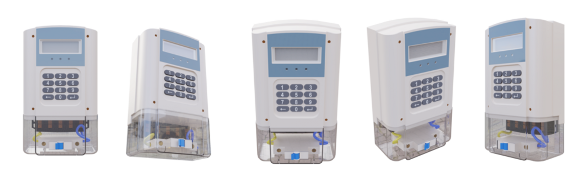 Electrical box or Electrical Token. Mostly installed in a residential house. Mostly in a souteast asia countries., issued or controled by the government. 