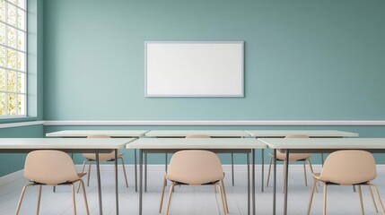 A blended learning classroom where students access LMS materials alongside traditional instruction
