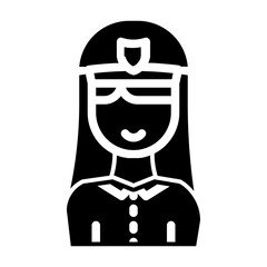 police woman avatar_4 glyph icon