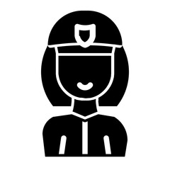 police woman avatar_2 glyph icon