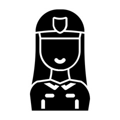 police woman avatar_3 glyph icon