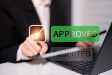 Professional entrepreneur businessman point select approved deal success achievement agreement concept