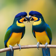 blue and yellow macaw
