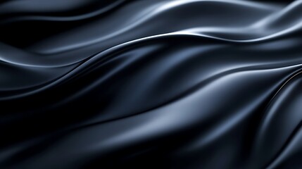 Obraz premium Dark Smooth Fabric Waves Abstract Background