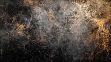 Abstract Gold Veins on Dark Background