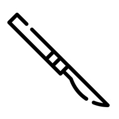 scalpel cut line icon