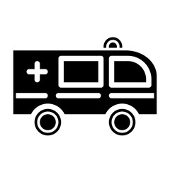 Fototapeta premium hospital car glyph icon