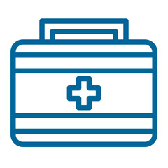 Obraz premium first aid bag color icon