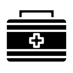 Obraz premium first aid bag solid icon