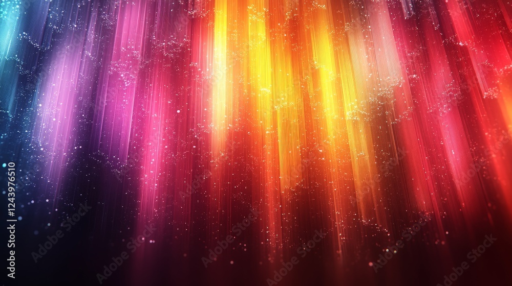 Leinwandbilder Vibrant Chaos of Jagged Lines in an Explosion of Color at Dynamic Angles