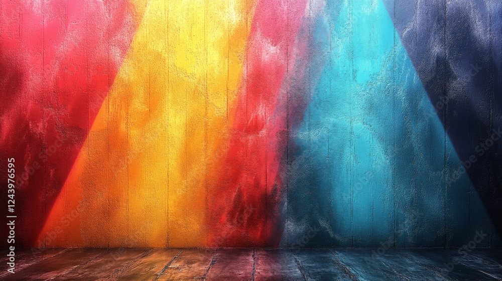 Aufkleber exploring the captivating beauty of chaotic colorful jagged lines showcasing vibrant hues in an abst