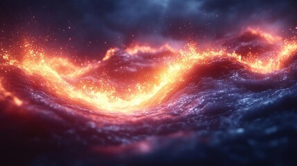 Fototapeta premium Abstract Fire Wave Energy Motion Background