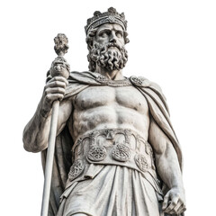 Fototapeta premium Majestic Statue of Zeus with Regal Pose and Intricate Details