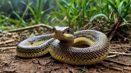 Fototapeta premium snake in the grass