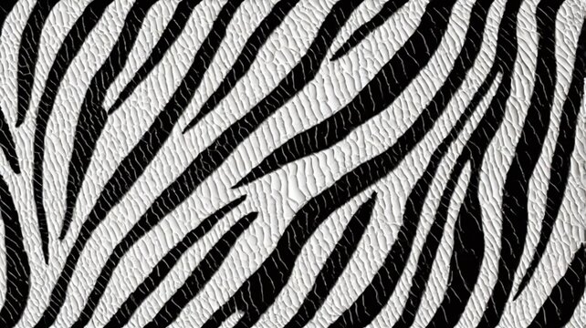 Seamless zebra skin pattern with isolated abstract hand drawn art wild leopard animal tiger skin background elements in black and white colors
