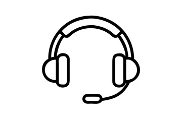 Customer Service Headset Icon - Support Symbol for Call Centers