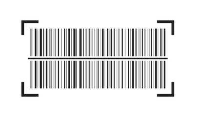 Barcode scratched, line bar stickers icon isolated on white, clipping path. Trendy  fake bar code for web icon. Abstract barcode vector icon illustration.
