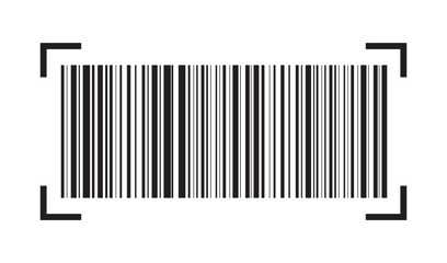 Scanning barcode icon. fake bar code sign icon for web design and  product distribution. vector.