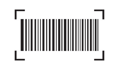 Scanning barcode icon. Trendy bar code for web icon. Bar code for product distribution icon. fake bar code. 
