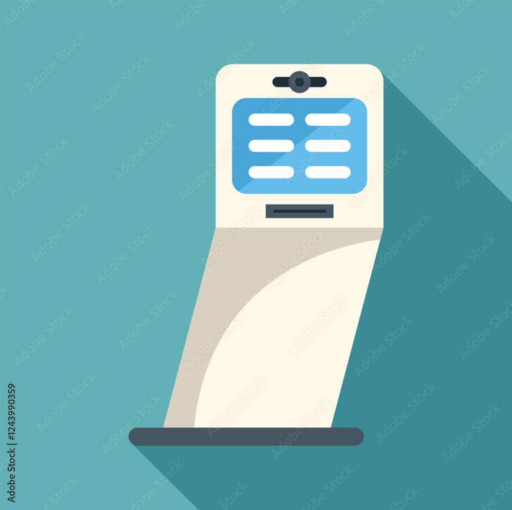 Poster modern payment terminal facilitating secure transactions with an interactive touchscreen and integra