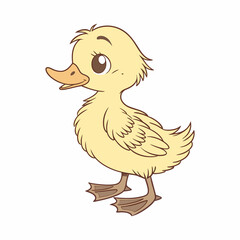 Fototapeta premium Adorable Cartoon duck 