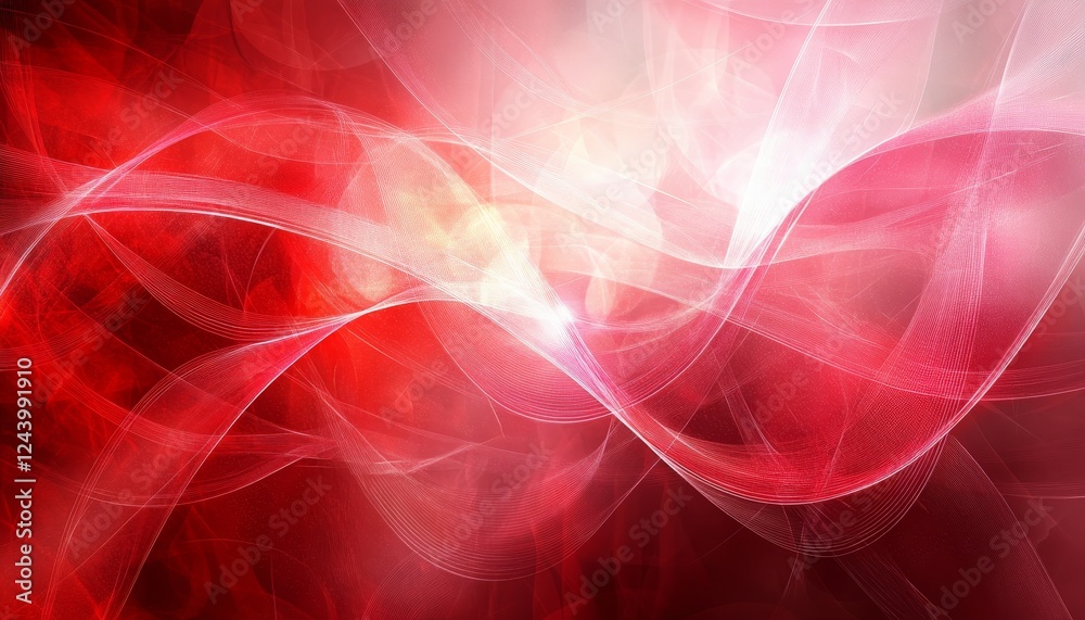 Canvas Prints fiery red abstract background with curved lines, radiant energy effect, smooth transitions
