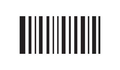 Barcode icon. Barcode vector icon clipping path. Simple fake bar code. Bar code for web design. Barcode product distribution icon. Vector illustration isolated on white background.
