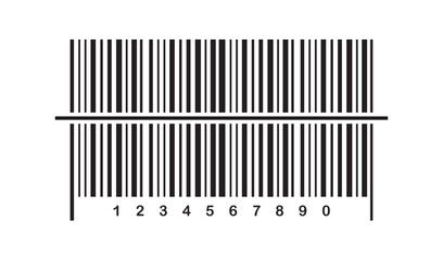 Barcode icon. Barcode vector icon clipping path. Simple fake bar code. Bar code for web design. Barcode product distribution icon. Vector illustration isolated on white background.
