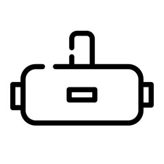 virtual reality cut line icon