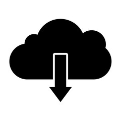 cloud download glyph icon