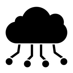 cloud share glyph icon