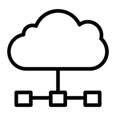 cloud files line icon
