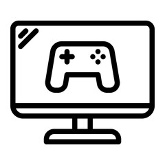 gaming monitors line icon