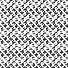 Black and white vector seamless pattern with small diamonds , star shapes ,rhombuses .Abstract black and white geometric texture .Simple minimal wide repeat background .