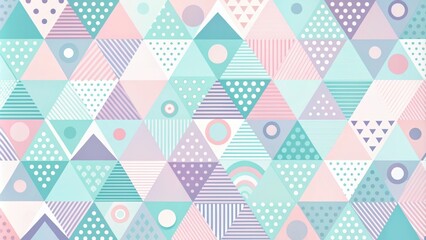 Pastel Triangles A Geometric Pattern of Soft Hues and Shapes for Design Projects
