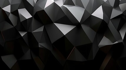 Abstract Black Polygonal Geometric Background Design
