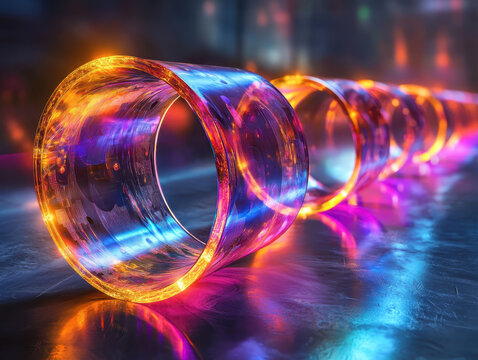 Exploring Grover's algorithm in a futuristic quantum computing environment with glowing quantum bits optimizing search space