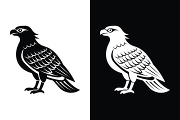 Stylized Osprey Bird Vector Icon for Creative Projects.