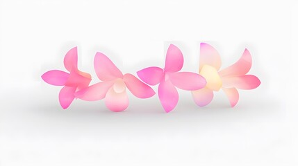 Delicate Pink Flowers with Soft Petals on a Light Background