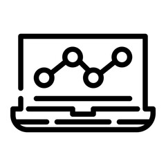 works laptop cut line icon