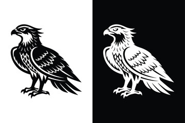 Stylized Osprey Bird Vector Icon for Creative Projects.