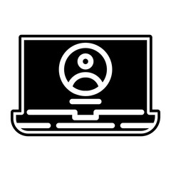 laptop users glyph icon