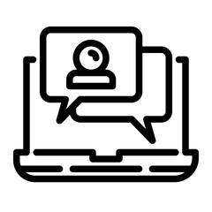 video calls line icon