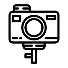 vlogging camera line icon