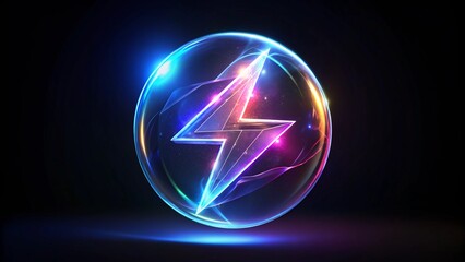 Obraz premium glowing neon sign on black